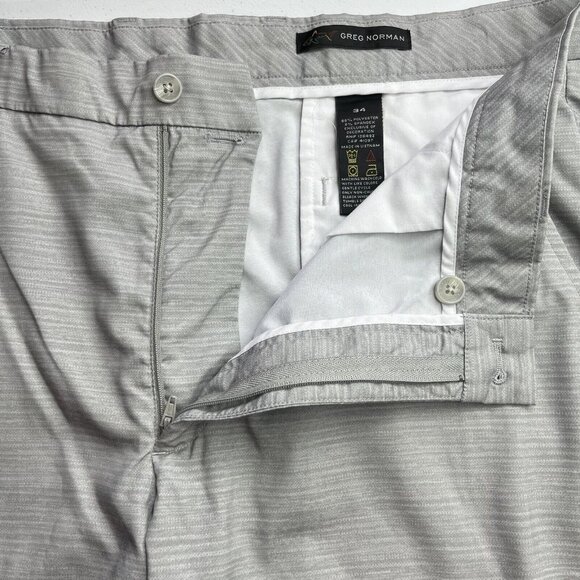 Greg Norman Golf Shorts Mens 34 Gray Stretch Flat Front Pockets - Picture 4 of 7